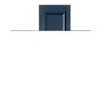 Mr Mxyzptlk Perfect Shutters IR521559004 Premier Raised Panel Exterior Decorative Shutters; Bedford Blue - 15 x 59 in. IR521559004